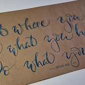 Mein Abschlussprojekt für den Kurs: Kursive Kalligraphie mit Pinselstift. Calligraph project by Ulrike Ladwig - 08.05.2024