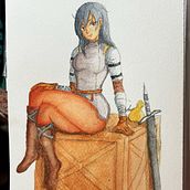 Mi proyecto del curso: Ilustración manga en acuarela. Traditional illustration, Drawing, Watercolor Painting, and Manga project by Juan D Gómez Blandón - 08.04.2024
