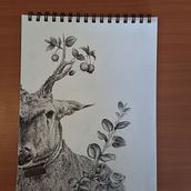Mi proyecto del curso: Ilustración surrealista con rotuladores Ein Projekt aus dem Bereich Traditionelle Illustration, Bleistiftzeichnung, Zeichnung, Realistische Zeichnung, Artistische Zeichnung und Illustration mit Tinte von Catalina Juez Gamboa - 03.08.2024