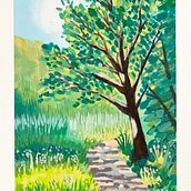 My project for course: Landscape Painting with Gouache for Beginners. Un proyecto de Bellas Artes, Pintura, Ilustración naturalista y Pintura gouache de Gabriel Ruspini - 07.08.2024