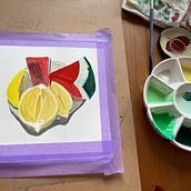 My project for course: watermelon and lemons. Gouache Painting: Create Vibrant Works of Art. Fine Arts, Painting, Color Theor, and Gouache Painting project by Margrethe Halvorsen - 08.09.2024
