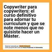 Mi proyecto del curso: Copywriting para copywriters. Advertising, Cop, writing, Stor, telling, and Communication project by Natalia Mosquera - 08.08.2024