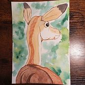 Impala femelle , croquis à l'encre sépia et aquarelle. Traditional illustration, Painting, and Watercolor Painting project by Valérie SCHULER - 08.08.2024
