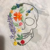 Il mio progetto del corso: Ricamo a mano anatomico e floreale per capi e accessori Ein Projekt aus dem Bereich Stickerei, Upc, cling und Textildesign von raperonzolo.akf - 09.08.2024