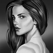 Digital Portrait. Traditional illustration, and Digital Illustration project by Alejandro Marin-Sarria - 08.09.2024