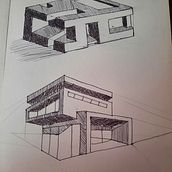 My project for course: Architectural Sketching: Thinking with Pen and Paper. Un progetto di Architettura, Bozzetti, Disegno, Illustrazione architettonica, Sketchbook e Progettazione dello spazio di Diana Hustii - 09.08.2024