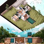 Meu projeto do curso: Ilustração digital de projetos arquitetônicos. Un proyecto de Arquitectura, Ilustración digital, Arquitectura digital, Ilustración arquitectónica y Paisajismo de annacarolina006 - 04.10.2024