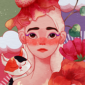 My project for course: Fantasy Illustration in Your Own Style. Traditional illustration, Drawing, Digital Illustration, Watercolor Painting, and Color Theor project by Gamze Çolakoğlu - 08.11.2024