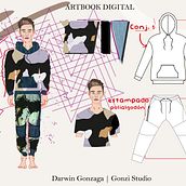 Mi proyecto del curso: Artbook de moda: crea figurines en Adobe Illustrator por Darwin Fernando Gonzaga. Een project van Traditionele illustratie, Grafisch ontwerp, Vectorillustratie,  Modeontwerp, Digitale illustratie y Mode-illustratie van Darwin Gonzaga - 11.08.2024