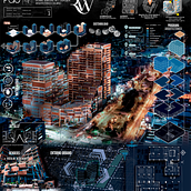 Edificio Híbrido. Traditional illustration, Architecture, and Digital Architecture project by Ricardo Freire - 06.29.2024