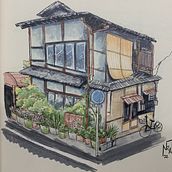 Mi proyecto del curso: Dibujo arquitectónico expresivo con marcadores de colores. Un proyecto de Bocetado, Dibujo, Ilustración arquitectónica, Sketchbook e Ilustración con tinta de Nerea Rubio Arranz - 11.07.2022