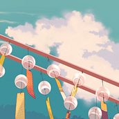 Ilustación campanitas de viento. Un proyecto de Ilustración digital y Creatividad de Lucy Rodriguez - 14.08.2024