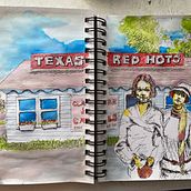 My project for course: Artistic Watercolor Sketching: Dare to Express Your Ideas. Een project van Traditionele illustratie,  Schetsen,  Creativiteit,  Tekening, Aquarelschilderen y Sketchbook van ckiesler - 14.08.2024