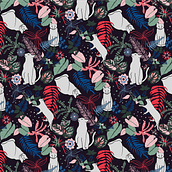 Mi proyecto del curso: Ilustración vectorial de patrones desde cero. Un proyecto de Diseño, Ilustración tradicional, Pattern Design y Estampación de Carolina Vargas - 08.08.2024