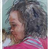 Mi proyecto del curso: Retratos en acuarela: captura la personalidad de tu modelo. Fine Arts, Painting, Watercolor Painting, and Portrait Drawing project by Erika Medina - 08.13.2024