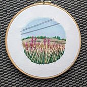 My project for course: Contemporary Landscape Embroidery . Traditional illustration, Embroider, Fiber Arts, and Textile Design project by JUDE ABBOTT - 08.16.2024
