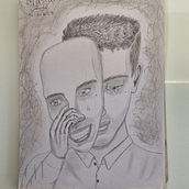 Mi proyecto del curso: Máscaras - José Viteri . Un progetto di Belle arti, Disegno a matita, Disegno, Disegno di ritratti, Disegno realistico e Disegno anatomico di jviteri2004 - 17.08.2024
