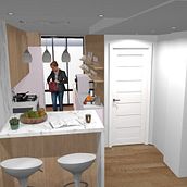 Renders de la cocina para una empresa de decoración de interiores . % Laura Gómez tarafından hazırlanan 3D, Ve İç Tasarım projesi - 08.17.2024