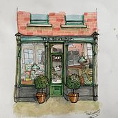 My project for course: Watercolor Urban Illustration: Portray your City. Un progetto di Pittura, Disegno, Pittura ad acquerello e Illustrazione architettonica di SARA (Tsukumo) - 18.08.2024