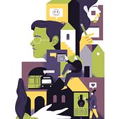 Fundación Telefónica. Un projet de Illustration numérique et Illustration éditoriale de Sandra Rilova - 19.08.2024
