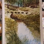 Mi proyecto del curso: Paisajes naturales en acuarela. Een project van  Beeldende kunst, Schilderij y Aquarelschilderen van mperez_27 - 19.08.2024