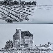 Paysages d’Eure et Loir. Fine Arts, Sketching, Drawing & Ink Illustration project by Sophie du Buisson - 08.20.2024
