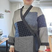 My project for course: Introduction to Japanese Sashiko Stitching. Embroider, Fiber Arts, DIY, Upc, cling, and Textile Design project by Lena Tishkina - 08.21.2024