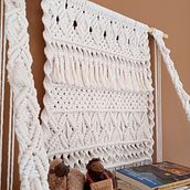 Meu projeto do curso: Macramê: do primeiro nó ao design final. Accessor, Design, Decoration, Fiber Arts, and Macramé project by flaviaj7 - 08.21.2024