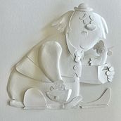 Sad Clown. Traditional illustration, Arts, Crafts, Sculpture, and Paper Craft project by mike - 08.21.2024