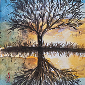 Árbol ancestral. Fine Arts, Painting, and Watercolor Painting project by Juanpa Sasiaín - 08.21.2024