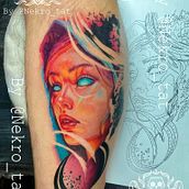 Mi proyecto del curso: Tatuaje realista a color . Tattoo Design project by Nekro Rodriguez - 08.22.2024