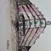 Il mio progetto del corso: Disegno architettonico con acquerello e inchiostro. Un proyecto de Bocetado, Dibujo, Pintura a la acuarela, Ilustración arquitectónica, Sketchbook e Ilustración con tinta de alemarcialis67 - 24.08.2024