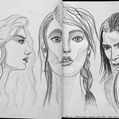 My project for course: Portrait Sketchbooking: Explore the Human Face. Sketching, Drawing, Portrait Drawing, Artistic Drawing, and Sketchbook project by Fiona Lokot - 08.24.2024