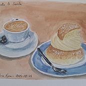 My project for course:  Flavorful Food Illustration with Watercolor. Ilustração tradicional, Artes plásticas, Pintura, e Pintura em aquarela projeto de elenueyre - 25.08.2024
