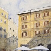 Mój projekt z kursu: Techniki malowania współczesnych pejzaży miejskich akwarelami. Painting, and Watercolor Painting project by Marcin Szymanski - 08.25.2024