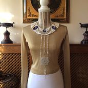 Star Struck. Collar Necklace. . Embroider, Jewelr, Design, Arts, and Crafts project by Els Hanappe - 08.25.2024