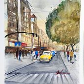 My project for course: Urban Landscapes in Watercolor . % rayarhin tarafından hazırlanan Güzel sanatlar, Sulubo, a Resim, Mimari İllüstras, Ve on projesi - 09.17.2024
