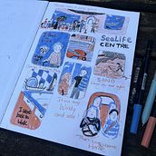 My first illustrated diary page. Een project van Traditionele illustratie van Theresa Forrest - 24.08.2024