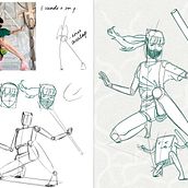 My project for course: Drawing the Human Figure & Expressive Poses Ein Projekt aus dem Bereich Bildende Künste, Skizzenentwurf, Zeichnung, Sketchbook und Anatomische Zeichnung von Iuliia Ponomareva - 26.08.2024