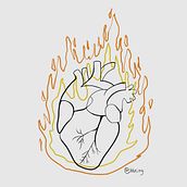 A heart is a heavy burden. Design, Digital Illustration, Animation, and Fine Arts project by btrizg - 08.26.2024