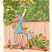 Grapefruit Picking . Digital Illustration, and Children's Illustration project by Claire - 08.04.2024
