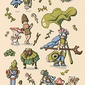 Forest folks. Character Design, Drawing, Digital Illustration, and Digital Drawing project by dodidouda - 08.27.2024