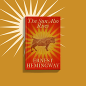 Recriação da capa do livro "O sol também se levanta" de Ernest Hemingway. Design, Editorial Design, Graphic Design, Digital Illustration, and Editorial Illustration project by Miguel de Oliveira - 08.23.2024