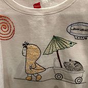 My project for course: Hand Embroidery for Clothing: Stitch a Collage Design . % nlmoon tarafından hazırlanan Nakış, Geri dönüşüm, Ve Tekstil Tasarımı projesi - 08.27.2024