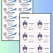 Printable Name Tag Templates . % johnnysid365 tarafından hazırlanan Tasarım, Tasarım Yönetimi, Grafik Tasarım, Etkileşimli Tasarım, İsimlendirme, Ve Yaratıcılık projesi - 08.28.2024