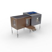 Lana - A Prefabricated Modular Home. Architecture, 3D, Product Design, and Design project by Ferdous Samim - 07.27.2024