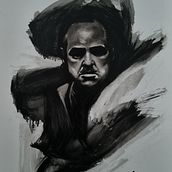 Mi proyecto del curso: Retrato monocromático expresivo al óleo. Fine Arts, Painting, Portrait Drawing, and Oil Painting project by Edwin Gonzalez - 08.21.2024