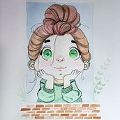Meu projeto do curso: Desenho fanart com aquarela e lápis de cor. Un projet de Illustration traditionnelle, Peinture, Aquarelle, Dessin de portrait, Illustration jeunesse, Dessin aux cra , et ons de couleur de Tatiana Barros - 27.08.2024