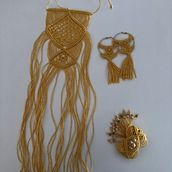 Mi proyecto del curso: Joyería en macramé. Arts, Crafts, Jewelr, Design, Fiber Arts, Macramé, and Textile Design project by Mercedes Cuevas - 08.29.2024
