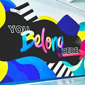 You Belong Here- Youth Center Mural Installation . % Meg Wagler tarafından hazırlanan Tipografi Tasarımı, El Yazısı, Harfler, Sokak Sanatı, Güzel sanatlar, Dijital İllüstras, on, Mekansal Tasarım, İç Dekoras, Ve on projesi - 08.29.2024
